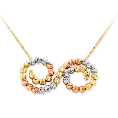 14K Gold Dorica Beads Designer Infinity Necklace - 3
