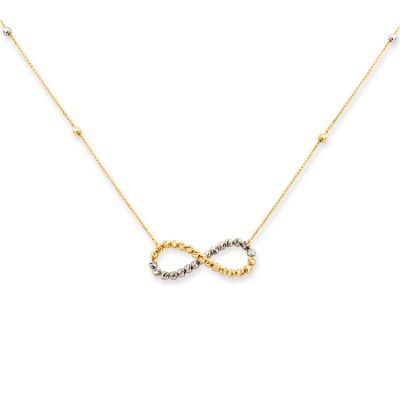 14K Gold Dorica Beads Infinity Necklace - 3