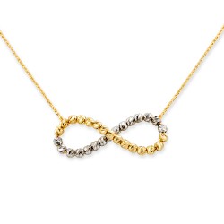 14K Gold Dorica Beads Infinity Necklace - 2