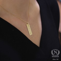 14K Gold Heart & Letter Necklace - Nusrettaki