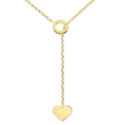 14K Gold Heart Model Adjustable Necklace - Nusrettaki (1)