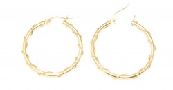 14K Gold Hoop Earrings - 1