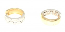 14K Gold Hoop Earrings with Gemstones - Nusrettaki