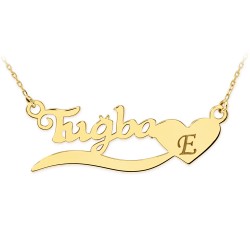 14K Gold Name Chain Necklace - Nusrettaki