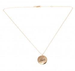 14K Gold Name Convex Name Chain Necklace - 2