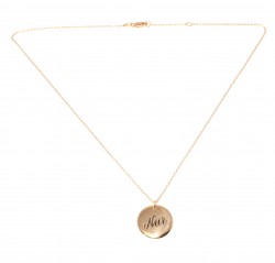 14K Gold Name Convex Name Chain Necklace - Nusrettaki (1)