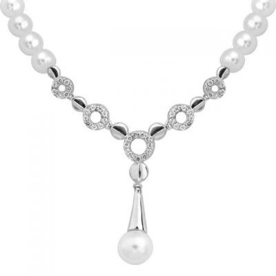 14K Gold Necklace with Pearl - 1