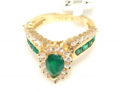 14K Gold Ring With Emerald - 2
