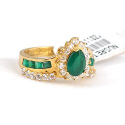 14K Gold Ring With Emerald - Nusrettaki (1)