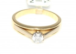 14K Gold Solitaire Ring - 1