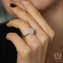 1,50 ct Çiçek Pırlanta Yüzük - 4