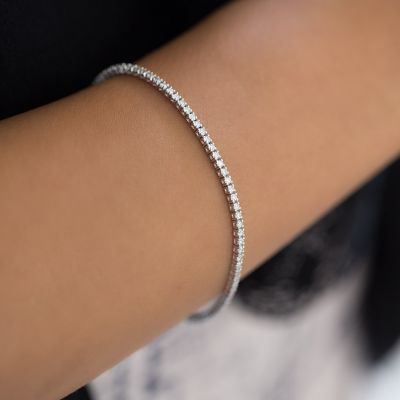 Diamond Slender Tennis Bracelet - 1,5 ct - 1