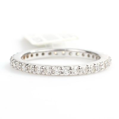 18K Gold Eternity Ring, 0,3 ct Diamond - 4