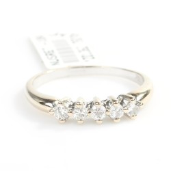 Nusrettaki - 18K Gold Five Yes Engagement Ring - 0,35 ct