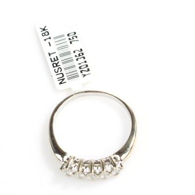 18K Gold Five Yes Engagement Ring - 0,35 ct - 5