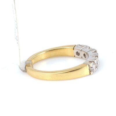 18 Ayar Altın 0,50 Crt Pırlanta Beştaş Yüzük - 3