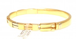 18K Gold Designer Clasp Italian Bangle - Nusrettaki (1)