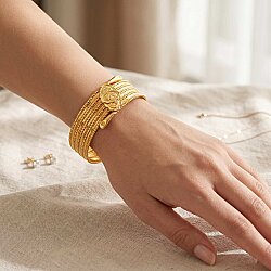 22 Ayar Altın 5 Sıra Erzurum Burma Tel Bilezik - Nusrettaki (1)