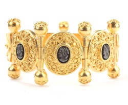 22 Ayar Altın Antik Elizabeth Bilezik - Thumbnail