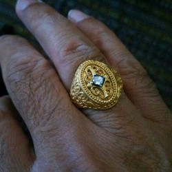 Nusrettaki - 22 Ayar Altın Antik Tasarım Erkek Yüzüğü