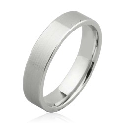 Nusrettaki - 22K Gold Engagement Ring White color 5mm Matt White