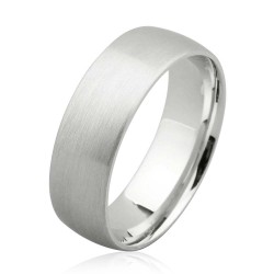 Nusrettaki - 22K Gold Engagement Ring White color 7mm Matt White