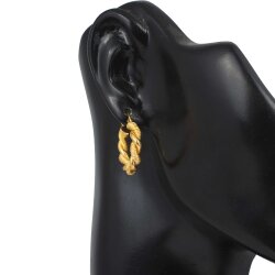 22 Ayar Altın Burgu Model Halka Küpe - 3