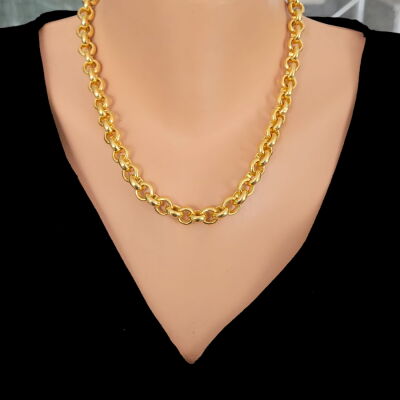 22 Ayar Altın Doch Zincir Kolye - 3