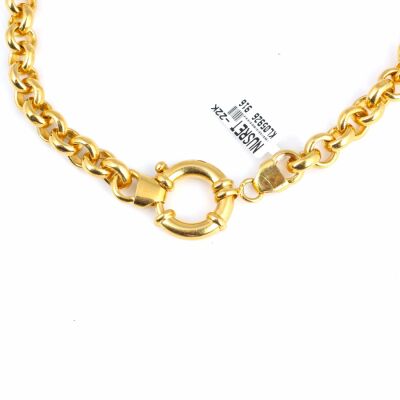 22 Ayar Altın Doch Zincir Kolye - 4