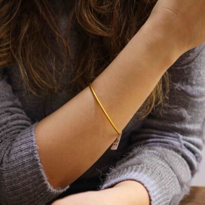 22 Ayar Altın Düz Ajda Bilezik - 1