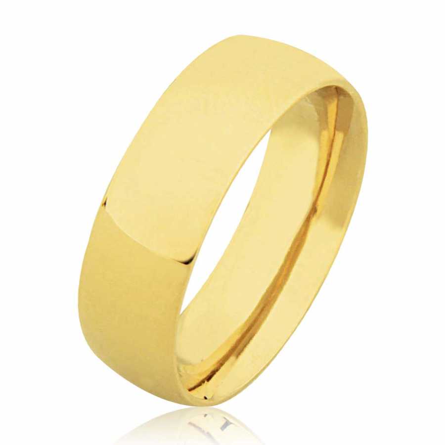 22 Ayar Altın Düz Ve Bombe Alyans Yüzük 1 no 0,7 cm