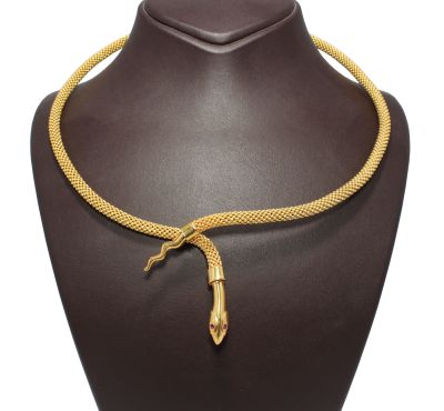22 Ayar Altın Ejderha Modeli Jessica Zincir Kolye - 2