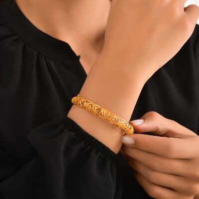 22 Ayar Altın El İşi Ajurlu Bilezik, Mat - 1