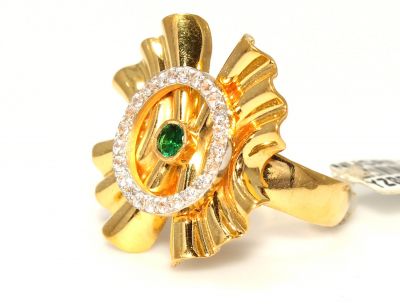 22K Gold Crown Cap Designer Ring - 2