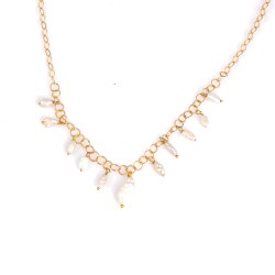 22 Ayar Altın İnci Sallantılı Kolye - Nusrettaki (1)