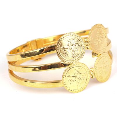 22 Ayar Altın Kaburga Model Paralı Bilezik - 3