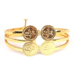 22 Ayar Altın Kaburga Model Paralı Bilezik - 5