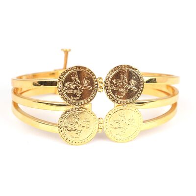 22 Ayar Altın Kaburga Model Paralı Bilezik - 5