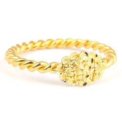 22 Ayar Altın Kalemli Papatya Kaşlı İki Tel Erzurum Burma Bilezik - Nusrettaki