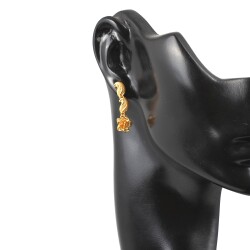 22 Ayar Altın Kardelen Model Sallantılı Küpe - Nusrettaki (1)