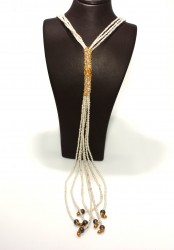 22 Ayar Altın Kuş Kafesli İnci Modeli Kolye - 4