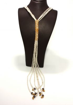 22 Ayar Altın Kuş Kafesli İnci Modeli Kolye - 4