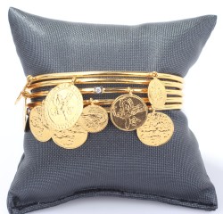 22K Gold Mahmudiye Coin Wire Bracelet - 5