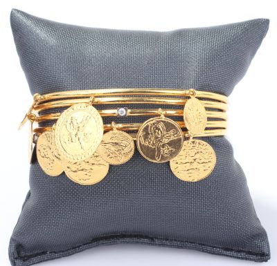 22K Gold Mahmudiye Coin Wire Bracelet - 5