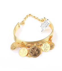 22K Gold Mahmudiye Coin Wire Bracelet - 6