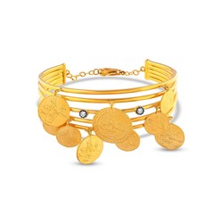 22K Gold Mahmudiye Coin Wire Bracelet - Nusrettaki (1)