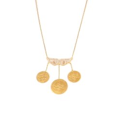 22 Ayar Altın Melek Kanadı Osmanlı Paralı Kolye - Nusrettaki (1)