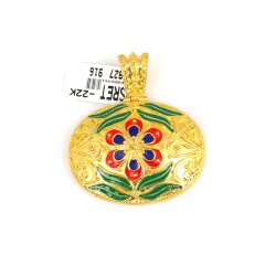 22 Ayar Altın Mineli Papatya Model Kolye Ucu - Nusrettaki