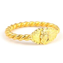 22 Ayar Altın Oval Kaşlı Burgu Tel Erzurum Burma Bilezik - Nusrettaki