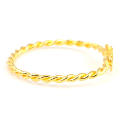 22 Ayar Altın Oval Kaşlı İnce Erzurum Burma Bilezik - 3